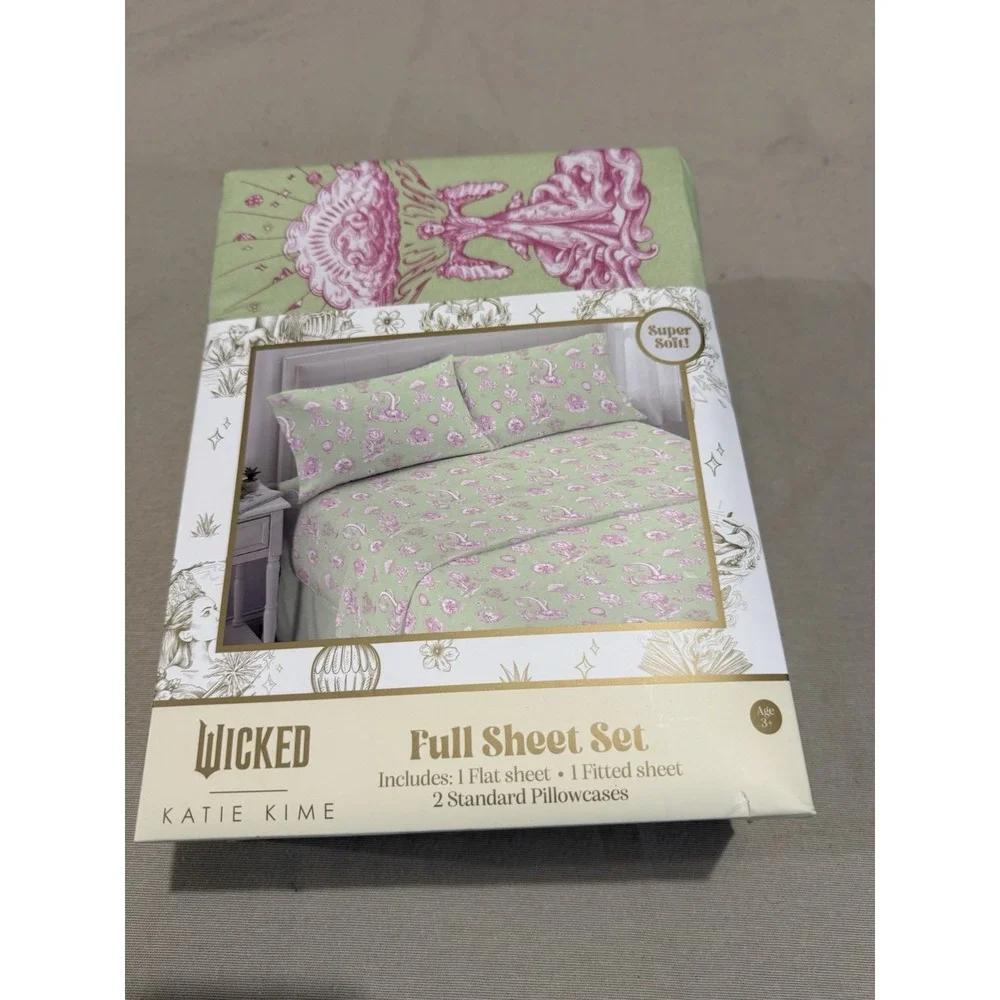 Wicked for Good x Katie Kime 4 Piece Polyester Full Sheet Set - Nod to Dorothy
